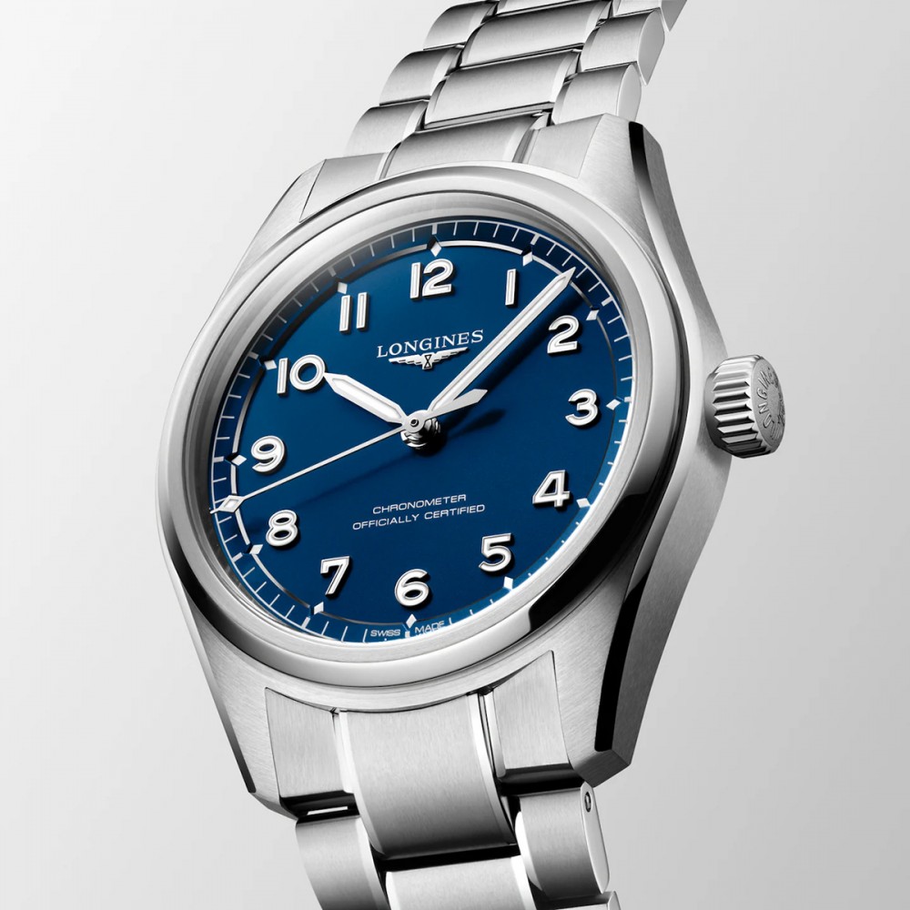 Longines Spirit L3.809.4.93.6 Αυτόματος Ανοξείδωτο ατσάλι Μπρασελέ Μπλέ χρώμα καντράν