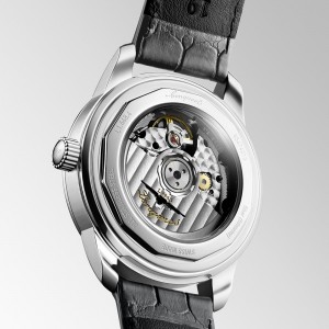 Longines Conquest Heritage L1.648.4.92.2 Αυτόματο Ανοξείδωτο ατσάλι Γκρι δερμάτινο λουρί Γαλάζιο χρώμα καντράν