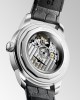 Longines Conquest Heritage L1.648.4.92.2 Αυτόματο Ανοξείδωτο ατσάλι Γκρι δερμάτινο λουρί Γαλάζιο χρώμα καντράν
