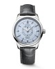 Longines Conquest Heritage L1.648.4.92.2 Αυτόματο Ανοξείδωτο ατσάλι Γκρι δερμάτινο λουρί Γαλάζιο χρώμα καντράν