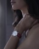 Longines Master Collection L2.409.4.87.2 Αυτόματο Ανοξείδωτο ατσάλι Δερμάτινο λουρί κόκκινου χρώματος Λευκό φιλντίσι χρώμα καντράν
