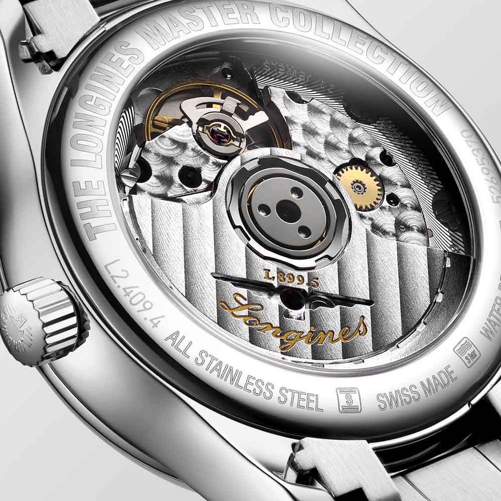 Longines Master Collection L2.409.4.97.6 Αυτόματο Ανοξείδωτο ατσάλι Μπρασελέ Μπλε χρώμα καντράν Διαμάντια