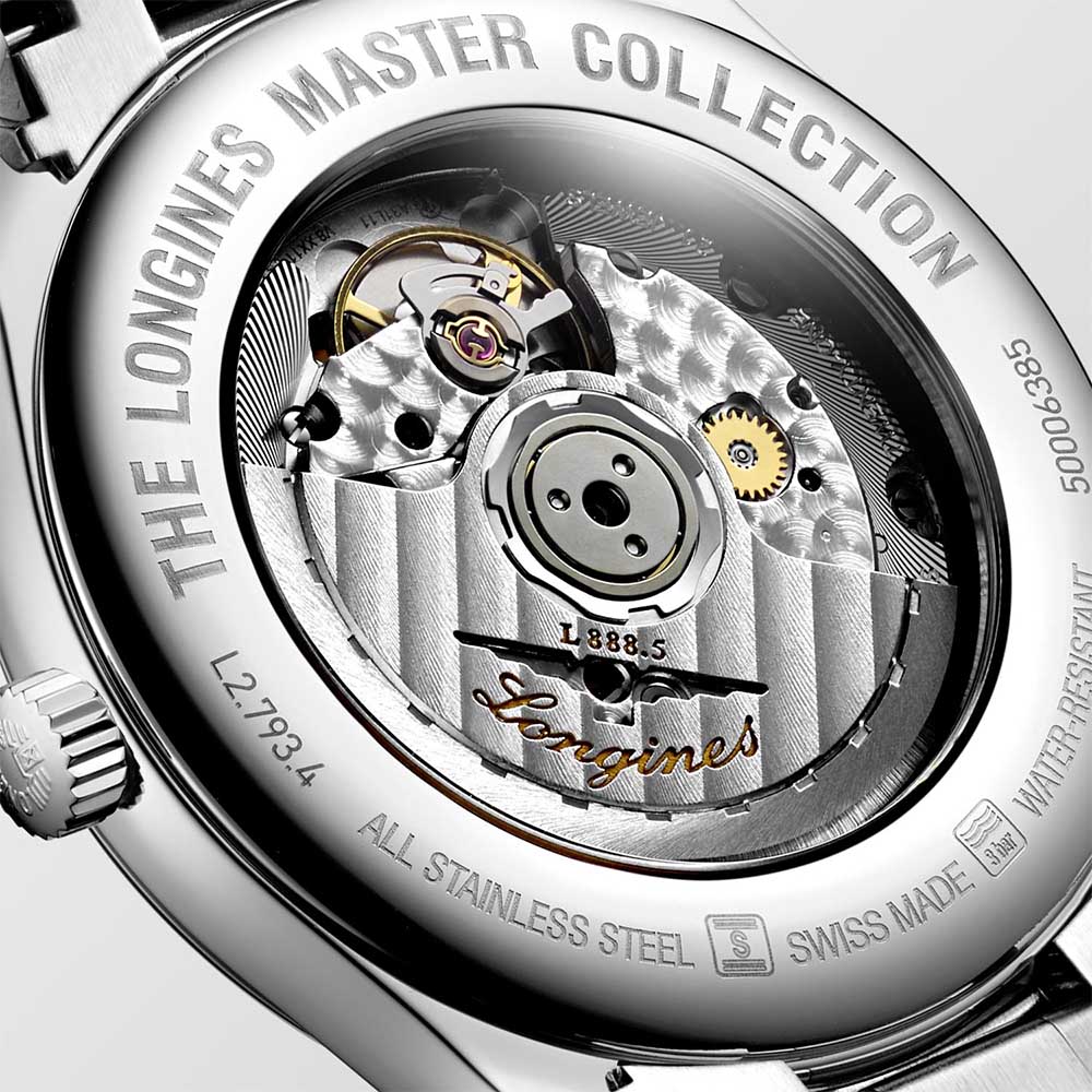 Longines Master Collection L2.793.4.59.6 Αυτόματο Ανοξείδωτο ατσάλι Μπρασελέ Μαύρο χρώμα καντράν Λατινική αρίθμιση