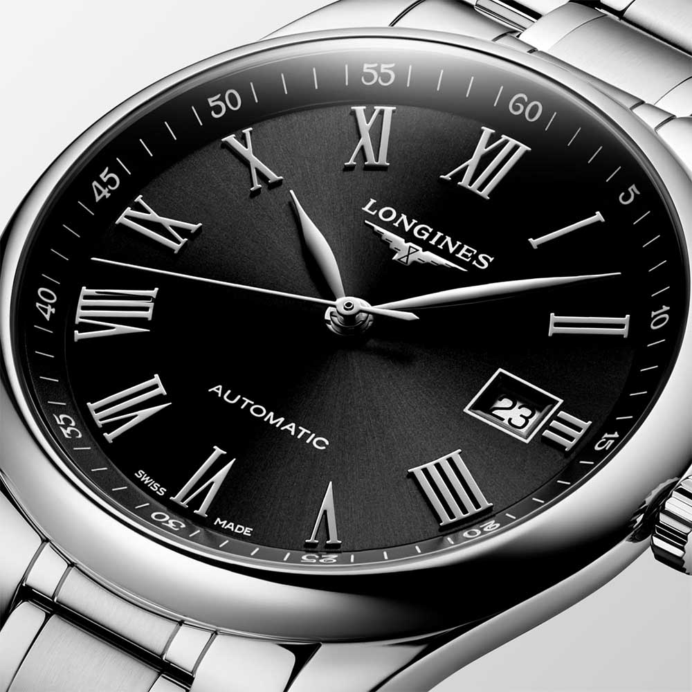 Longines Master Collection L2.793.4.59.6 Αυτόματο Ανοξείδωτο ατσάλι Μπρασελέ Μαύρο χρώμα καντράν Λατινική αρίθμιση