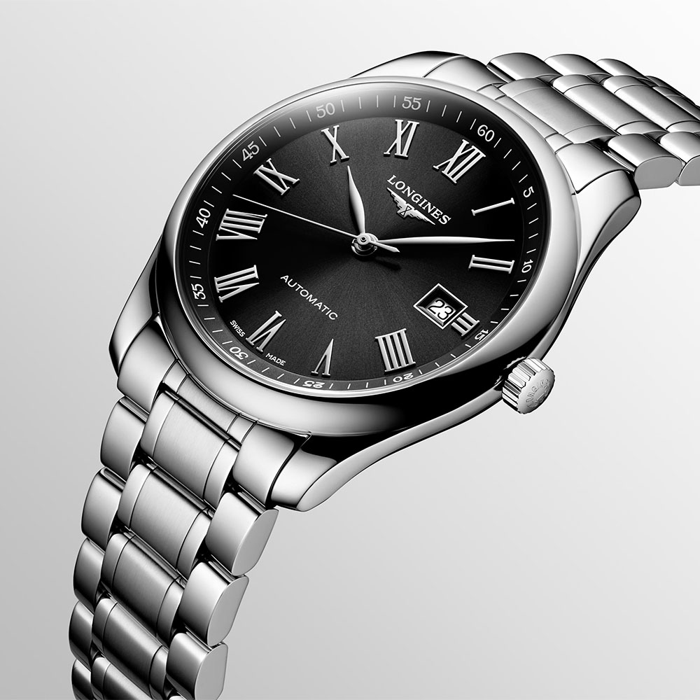 Longines Master Collection L2.793.4.59.6 Αυτόματο Ανοξείδωτο ατσάλι Μπρασελέ Μαύρο χρώμα καντράν Λατινική αρίθμιση