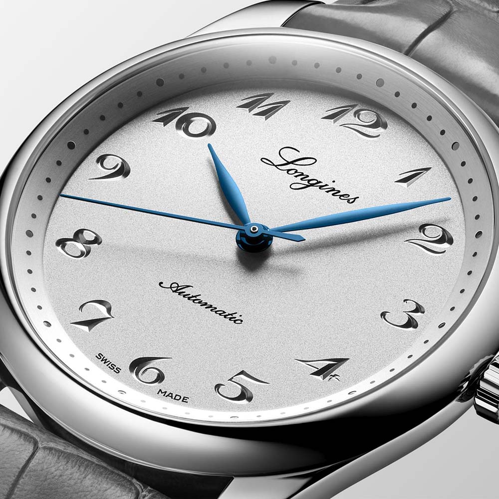 Longines Master Collection L2.793.4.73.2 Αυτόματο Ανοξείδωτο ατσάλι Ανθρακί δερμάτινο λουρί Ασημί χρώμα καντράν
