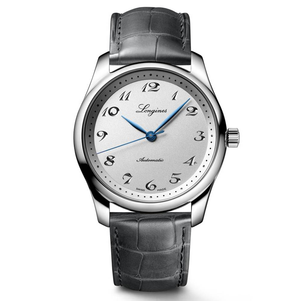 Longines Master Collection L2.793.4.73.2 Αυτόματο Ανοξείδωτο ατσάλι Ανθρακί δερμάτινο λουρί Ασημί χρώμα καντράν