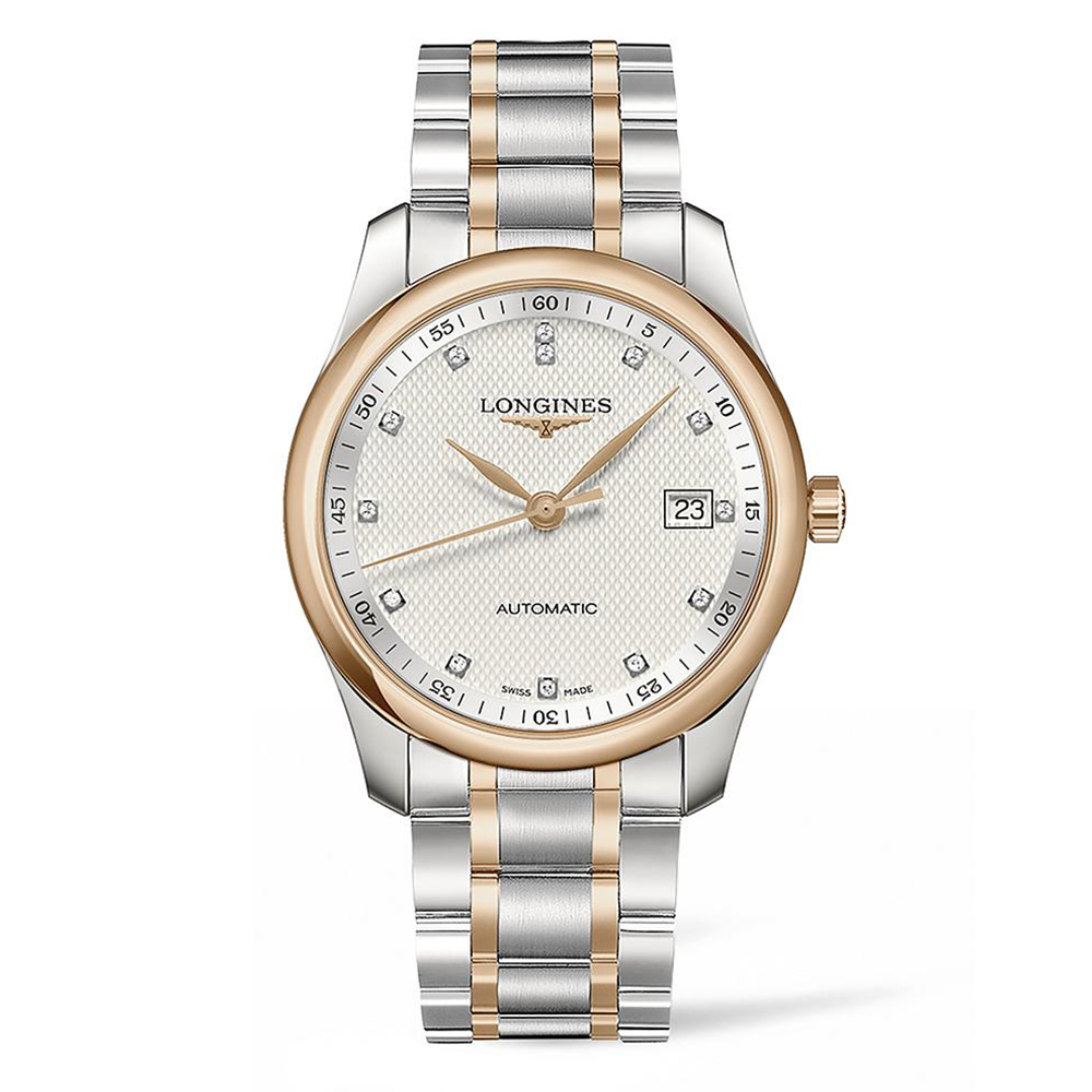 Longines Master Collection L2.793.5.77.7 Αυτόματο Ανοξείδωτο ατσάλι Διμεταλλικό μπρασελέ 18 καρατίων Ασημί χρώμα καντράν Διαμάντια