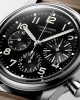 Longines Avigation BigEye L2.816.4.53.2 Αυτόματος χρονογράφος Τιτάνιο Καφέ δερμάτινο λουρί Μαύρο χρώμα καντράν