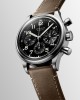 Longines Avigation BigEye L2.816.4.53.2 Αυτόματος χρονογράφος Τιτάνιο Καφέ δερμάτινο λουρί Μαύρο χρώμα καντράν