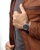 Longines Avigation BigEye L2.816.4.53.2 Αυτόματος χρονογράφος Τιτάνιο Καφέ δερμάτινο λουρί Μαύρο χρώμα καντράν