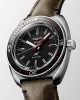 Longines Ultra - Chron L2.836.4.52.8 Αυτόματο Ανοξείδωτο ατσάλι Δερμάτινο καφέ λουρί Μαύρο χρώμα καντράν Περιστρεφόμενη στεφάνη