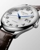 Longines Master Collection L2.893.4.78.3 Αυτόματο Ανοξείδωτο ατσάλι Δερμάτινο λουρί καφε χρώματος Λευκό χρώμα καντράν
