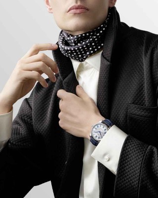 Longines Master Collection L2.893.4.79.2 Αυτόματο Ανοξείδωτο ατσάλι Μπλε δερμάτινο λουρί Λευκό χρώμα καντράν Λατινική αρίθμιση