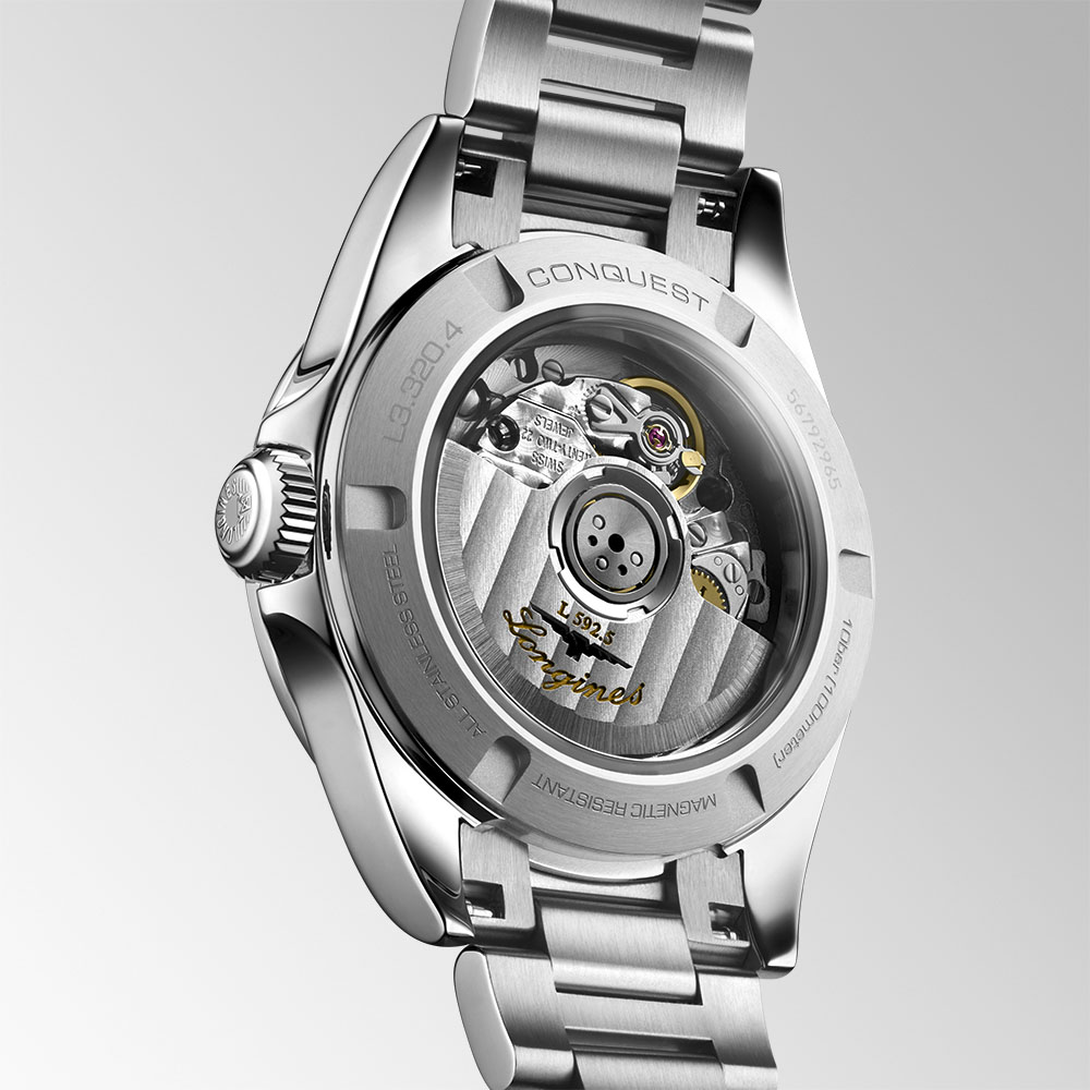 Longines Conquest L3.320.4.72.6 Αυτόματο Ανοξείδωτο ατσάλι Μπρασελέ Ασημί χρώμα καντράν