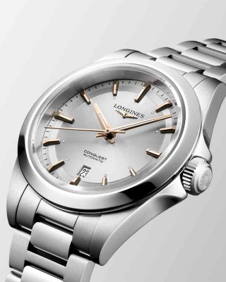 Longines Conquest L3.320.4.72.6 Αυτόματο Ανοξείδωτο ατσάλι Μπρασελέ Ασημί χρώμα καντράν