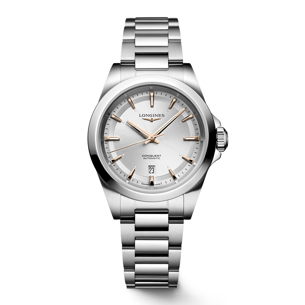 Longines Conquest L3.320.4.72.6 Αυτόματο Ανοξείδωτο ατσάλι Μπρασελέ Ασημί χρώμα καντράν