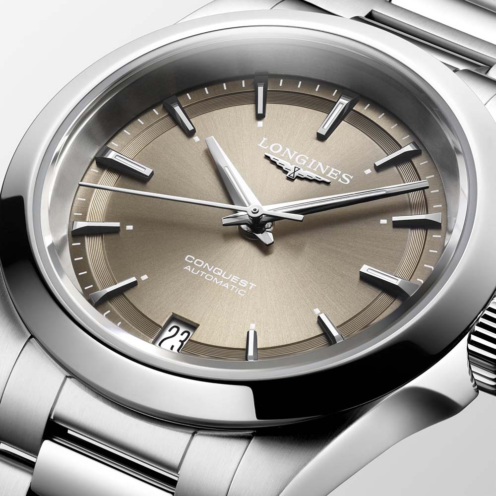 Longines Conquest L3.430.4.62.6  Αυτόματο Ανοξείδωτο ατσάλι Μπρασελέ Καφέ χρώμα καντράν