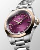 Longines Conquest L3.430.5.98.6 Αυτόματο Ανοξείδωτο ατσάλι Μπρασελέ Μωβ χρώμα καντράν Χρυσή στεφάνη 18 Καρατίων