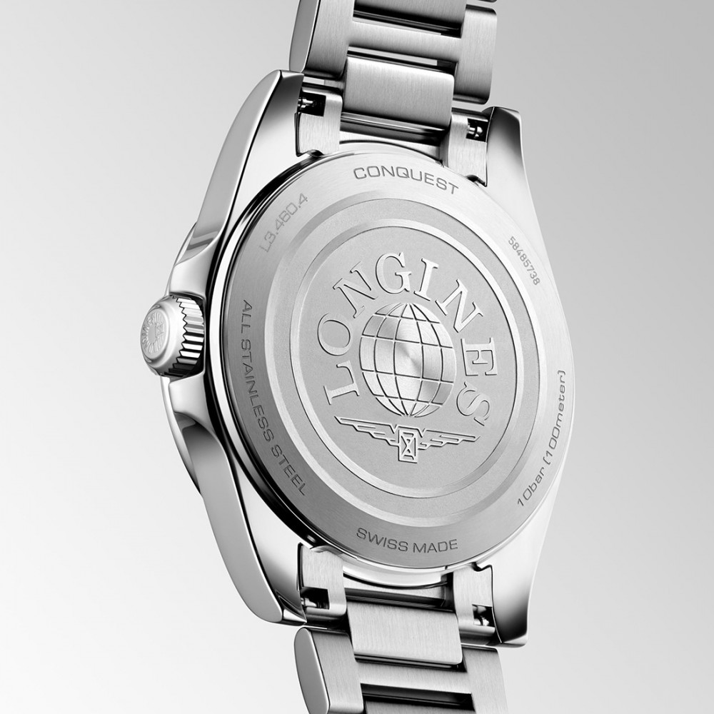 Longines Conquest L3.460.4.92.6 Quartz Ανοξείδωτο ατσάλι Μπρασελέ Γαλάζιο χρώμα καντράν
