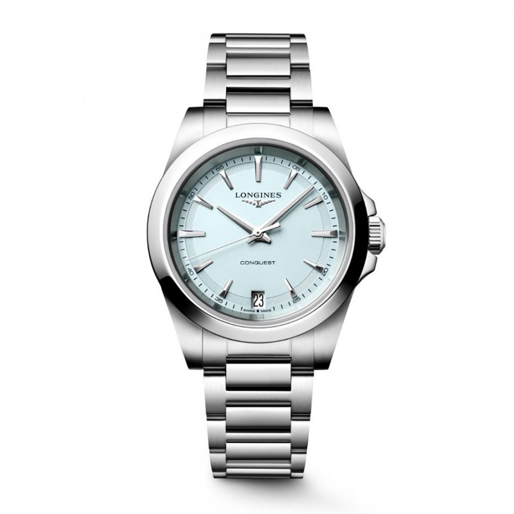 Longines Conquest L3.460.4.92.6 Quartz Ανοξείδωτο ατσάλι Μπρασελέ Γαλάζιο χρώμα καντράν