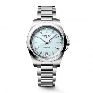 Longines Conquest L3.460.4.92.6 Quartz Ανοξείδωτο ατσάλι Μπρασελέ Γαλάζιο χρώμα καντράν