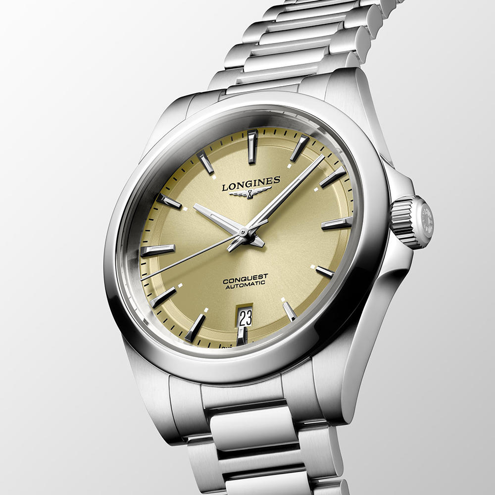 Longines Conquest L3.720.4.62.6  Αυτόματο Ανοξείδωτο ατσάλι Μπρασελέ Σαμπανιζέ χρώμα καντράν