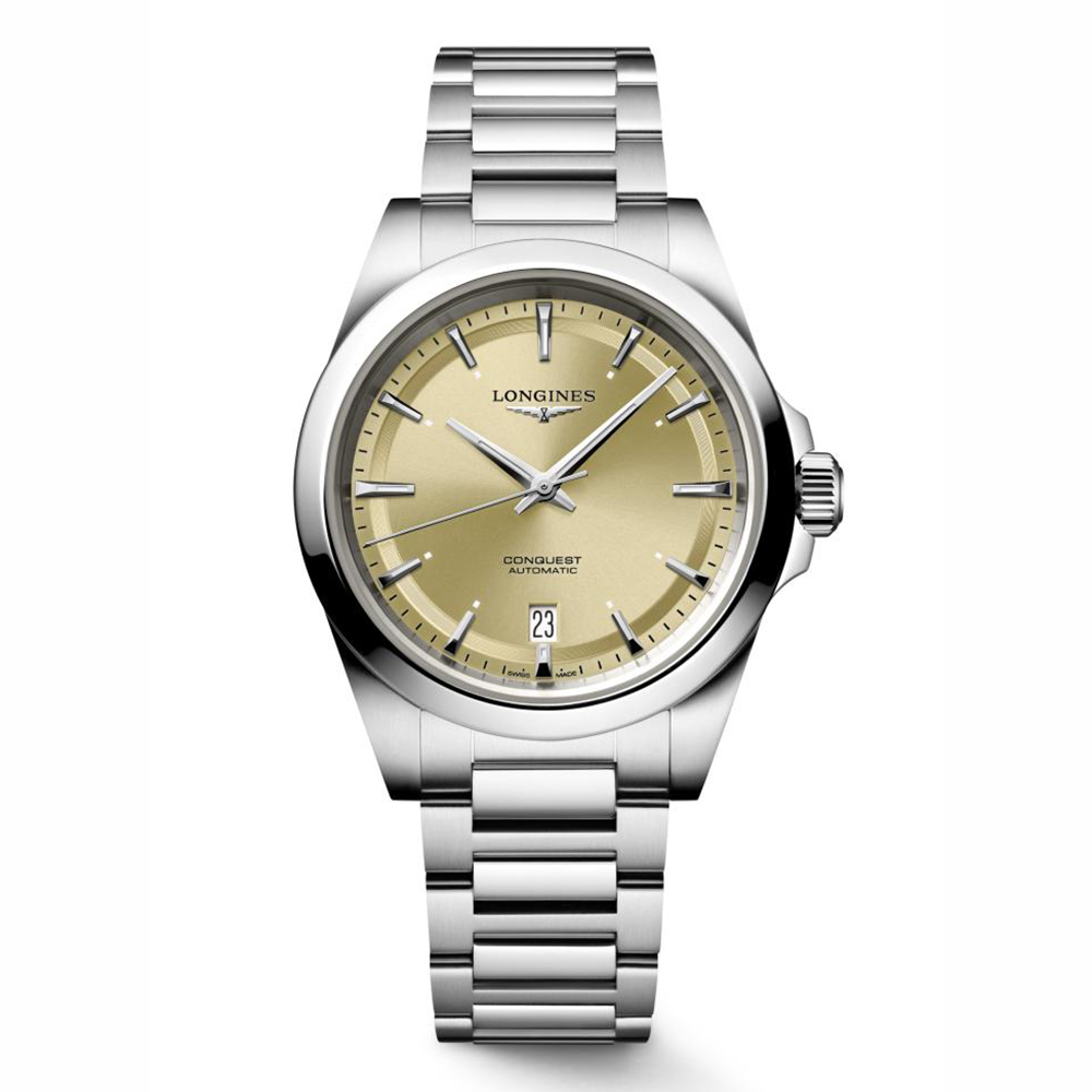 Longines Conquest L3.720.4.62.6  Αυτόματο Ανοξείδωτο ατσάλι Μπρασελέ Σαμπανιζέ χρώμα καντράν