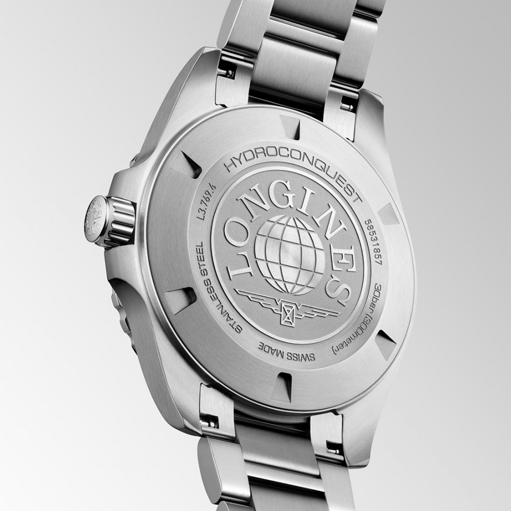 Longines HydroConquest L3.769.4.06.6 Quartz Ανοξείδωτο ατσάλι Μπρασελέ Πράσινο χρώμα καντράν
