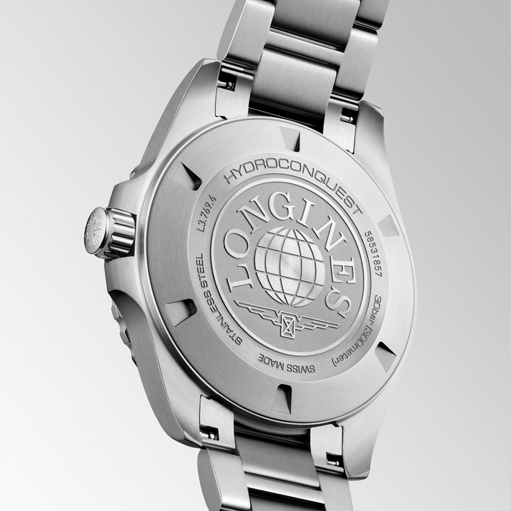 Longines HydroConquest L3.769.4.96.6 Quartz Ανοξείδωτο ατσάλι Μπρασελέ Μπλε χρώμα καντράν