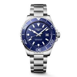 Longines HydroConquest L3.769.4.96.6 Quartz Ανοξείδωτο ατσάλι Μπρασελέ Μπλε χρώμα καντράν