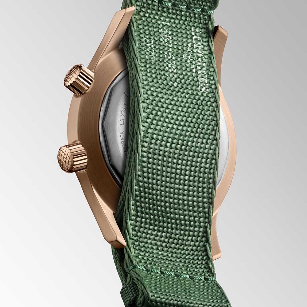 Longines Legend Diver L3.774.1.50.2 Καταδυτικό Χαλκός Αυτόματο Δερμάτινο καφέ λουρί και Nato