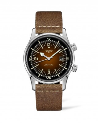 Longines Legend Diver L3.774.4.60.2 Καταδυτικό Ανοξείδωτο ατσάλι Αυτόματο Δερμάτινο καφέ λουρί