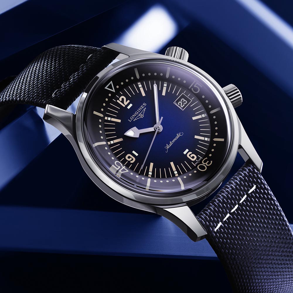 Longines Legend Diver L3.774.4.90.2 Καταδυτικό Χαλκός Αυτόματο Δερμάτινο Μπλε λουρί και Nato
