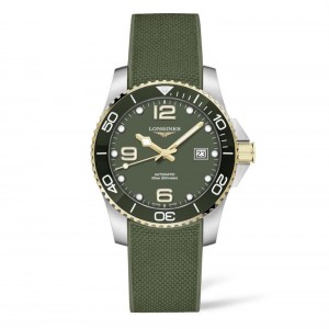 Longines HydroConquest L3.781.3.06.9 Automatic Stainless steel Green rubber strap Green color dial Ceramic bezel