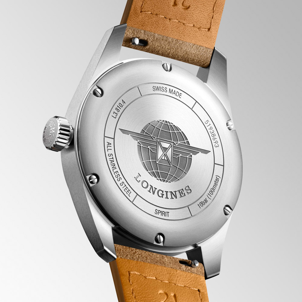Longines Spirit L3.810.4.03.2 Αυτόματος Ανοξείδωτο ατσάλι Καφέ δερμάτινο λουρί Πράσινο ματ χρώμα καντράν