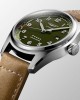 Longines Spirit L3.810.4.03.2 Αυτόματος Ανοξείδωτο ατσάλι Καφέ δερμάτινο λουρί Πράσινο ματ χρώμα καντράν