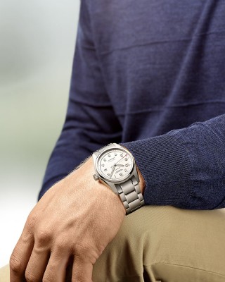 Longines Spirit L3.811.4.73.6 Αυτόματο Ανοξείδωτο ατσάλι Μπρασελέ Λευκό χρώμα καντράν