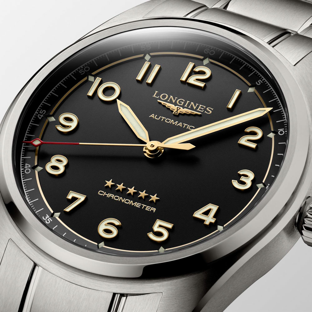Longines Spirit L3.811.1.53.6 Αυτόματο Τιτάνιο Μπρασελέ Ανθρακί χρώμα καντράν