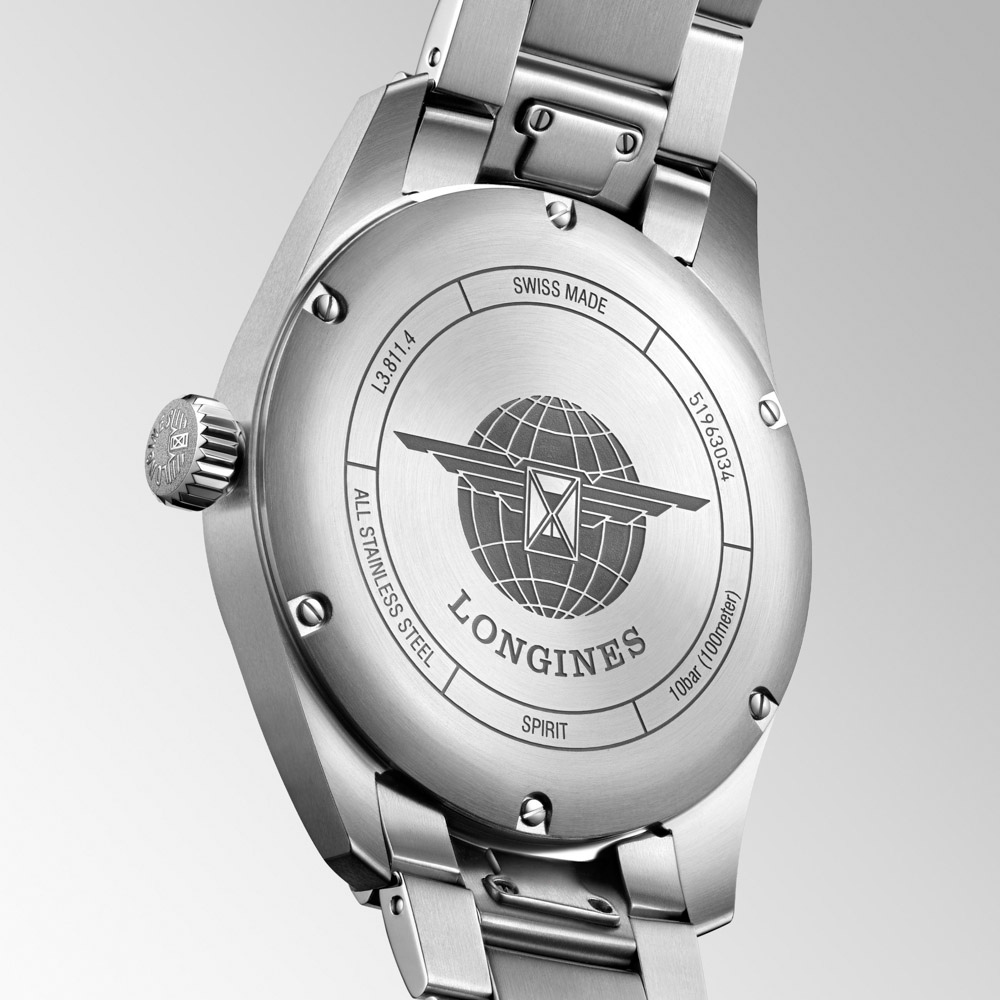 Longines Spirit L3.811.4.03.6 Αυτόματος Ανοξείδωτο ατσάλι Μπρασελέ Πράσινο ματ χρώμα καντράν