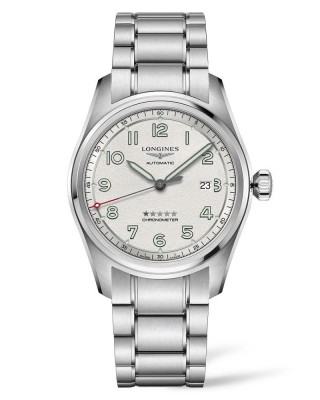 Longines Spirit L3.811.4.73.6 Αυτόματο Ανοξείδωτο ατσάλι Μπρασελέ Λευκό χρώμα καντράν