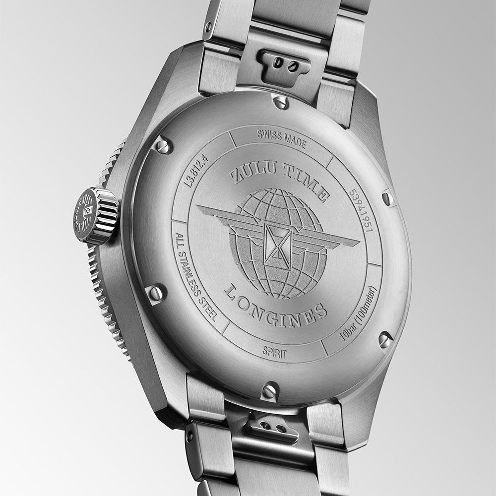Longines Spirit L3.812.4.53.6 Αυτόματο Ανοξείδωτο ατσάλι Μπρασελέ Μαύρο χρώμα καντράν Κεραμική στεφάνη