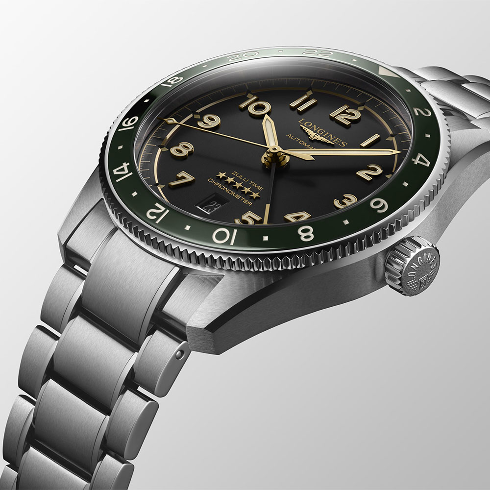 Longines Spirit L3.812.4.53.6 Αυτόματο Ανοξείδωτο ατσάλι Μπρασελέ Μαύρο χρώμα καντράν Κεραμική στεφάνη