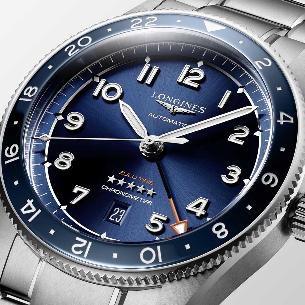 Longines Spirit L3.812.4.93.6 Αυτόματο Ανοξείδωτο ατσάλι Μπρασελέ Μπλε χρώμα καντράν Κεραμική στεφάνη