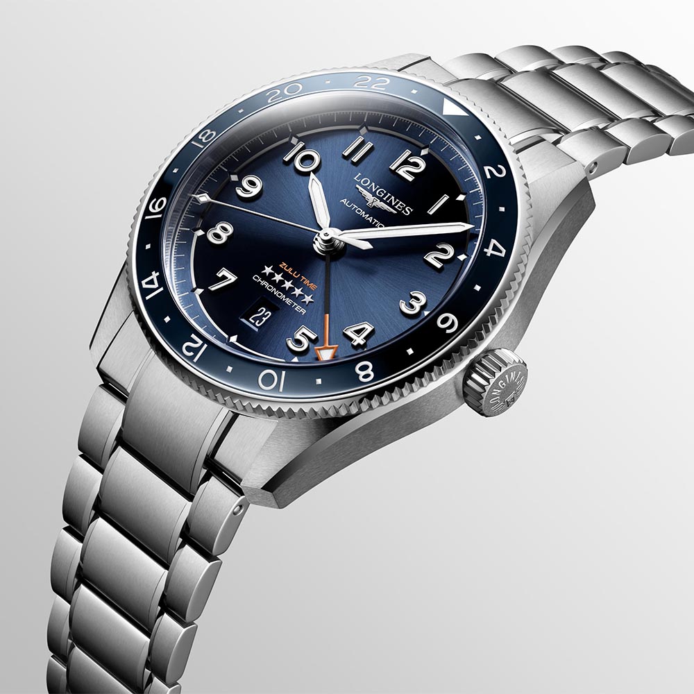 Longines Spirit L3.812.4.93.6 Αυτόματο Ανοξείδωτο ατσάλι Μπρασελέ Μπλε χρώμα καντράν Κεραμική στεφάνη