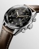 Longines Spirit Flyback L3.821.4.53.2 Αυτόματο Ανοξείδωτο ατσάλι Δερμάτινο λουρί καφε χρώματος Μαύρο χρώμα καντράν Κεραμική στεφάνη