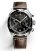 Longines Spirit Flyback L3.821.4.53.2 Αυτόματο Ανοξείδωτο ατσάλι Δερμάτινο λουρί καφε χρώματος Μαύρο χρώμα καντράν Κεραμική στεφάνη