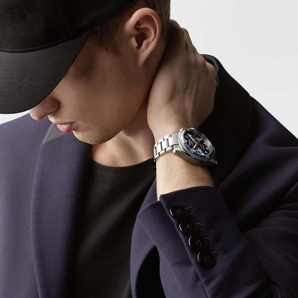 Longines Spirit Flyback L3.821.4.93.6 Αυτόματο Ανοξείδωτο ατσάλι Μπρασελέ Μπλε χρώμα καντράν Κεραμική στεφάνη