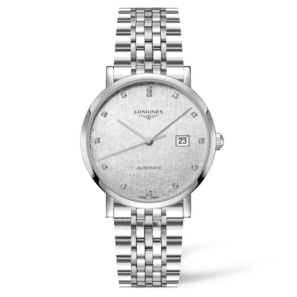 Longines Elegant Collection L4.911.4.77.6 Quartz Ανοξείδωτο ατσάλι Μπρασελέ Ασημί χρώμα καντράν Διαμάντια
