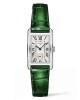 Longines DolceVita L5.512.4.71.A Quartz Ανοξείδωτο ατσάλι Δερμάτινο λουρί πράσινου χρώματος Λευκό χρώμα καντράν Λατινική αρίθμηση
